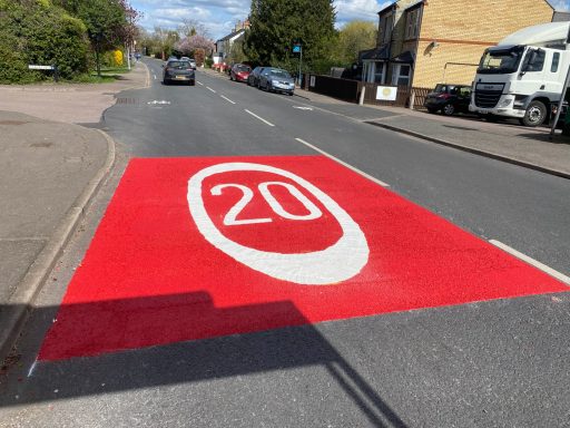 Speed Roundel on High Friction Surface